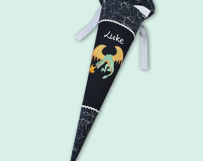 Schultüte Drache passend zum Super ReflektBär Glow Schulranzen