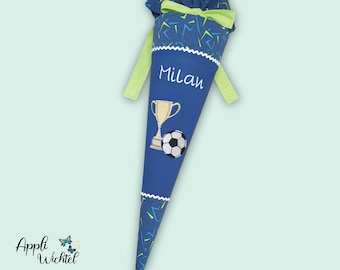 Schultüte Fussball und Pokal passend zum Spitzenreitbär Schulranzen