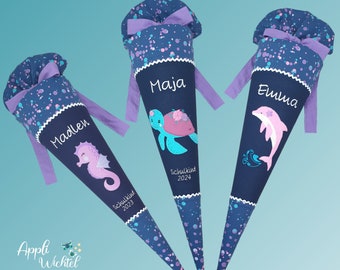 Schultüte Delfin Seepferd oderSchildkröte passend zum DerDieDas Deep Ocean Schulranzen