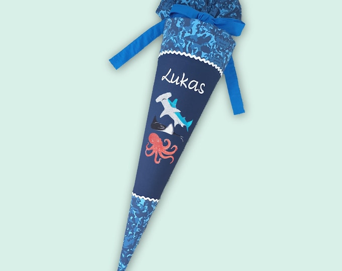 Schultüte Hai Rochen Oktopus Hammerhai passend zum Manta Rio Schulranzen