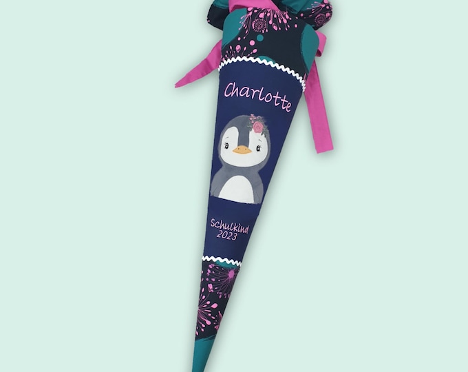 Schultüte mit Pinguin passend zum Korallbär Schulranzen