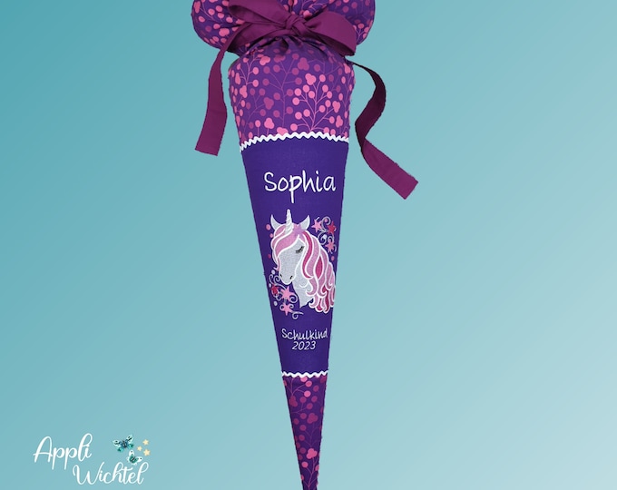 Schultüte mit Einhorn passend zum Butterfly Night Schulranzen