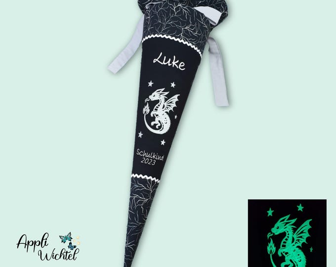 Schultüte Drache (Leuchtet im Dunklen) passend zum Super ReflektBär Glow Schulranzen