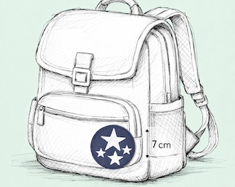 Leuchtender Sterne Klett Patch – Glow in the Dark in Dunkelblau