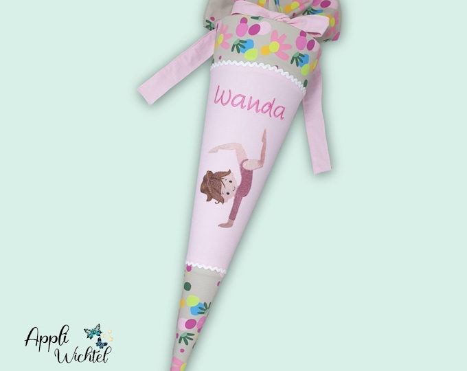 Schultüte Turnerin passend zum Flower Powbär Schulranzen