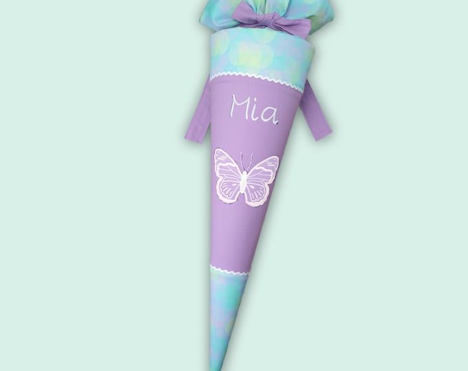 Schultüte mit Schmetterling (leuchtet im Dunkeln) passend zum Zaubärwelt Schulranzen