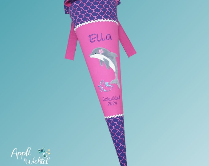 Schultüte Delfin passend zum Perlentauchbär Schulranzen