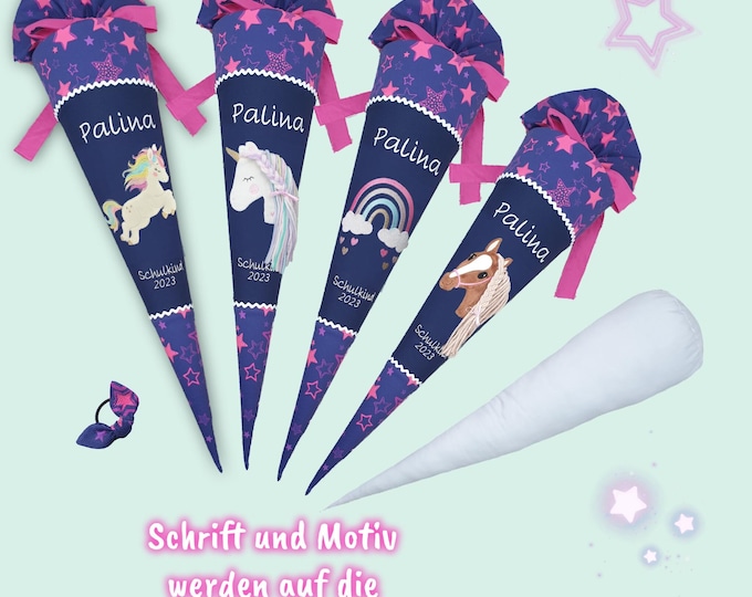 70 cm Schultüte Regenbogen Einhorn Pferd passend zum Pegasus Night Nuala Schulranzen