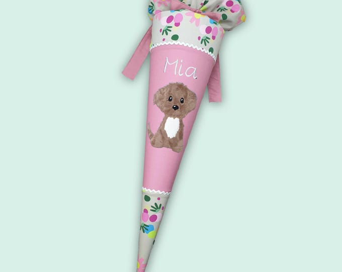 Schultüte Hund passend zum Flower Powbär Schulranzen