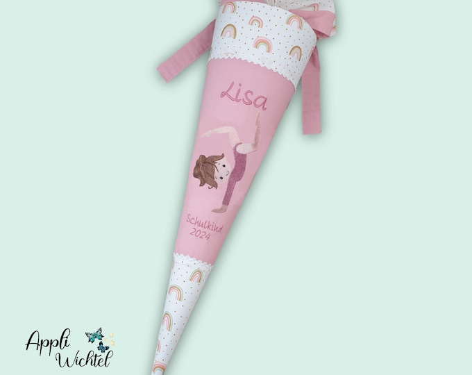 Schultüte Turnerin Regenbogen