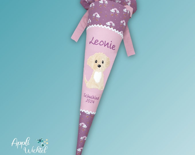 Schultüte Hund Regenbogen Regenbogenschultüte