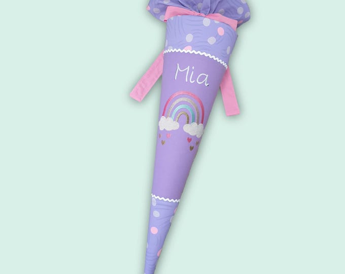 Schultüte Regenbogen passend zum Ponybäradies Schulranzen