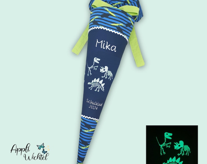 Schultüte Dino Skelette (leuchten im Dunkeln) passend zum Police Car Cody Schulranzen