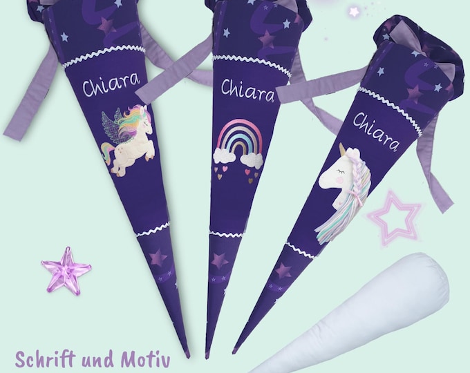 70 cm Schultüte Pegasus Regenbogen Einhorn passend zum Pegasus Emily Schulranzen