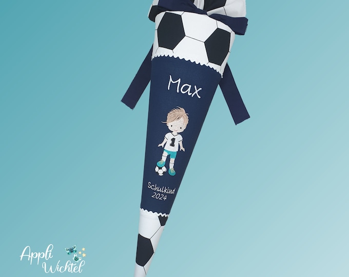 Schultüte Fussball Fussballer in Dunkelblau