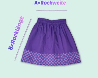 Rock passend zum Perlentauchbär Schulranzen und Schultüte