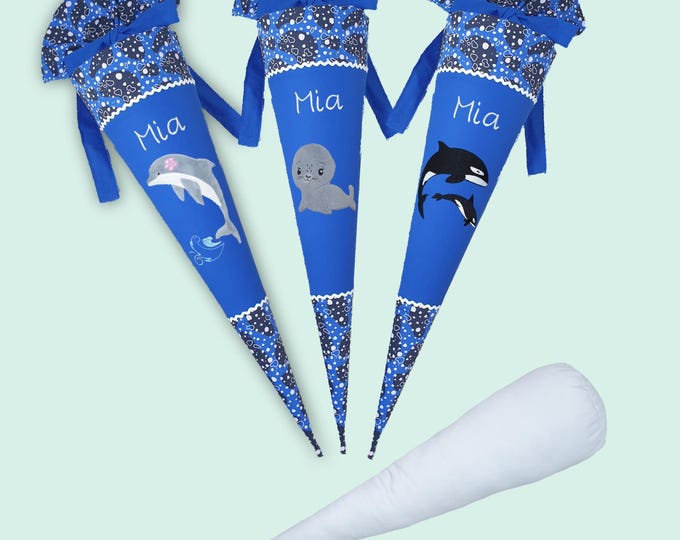 70 cm Schultüte Delfin Robbe Seerobbe Orca passend zum Ozeanbärwohner Schulranzen