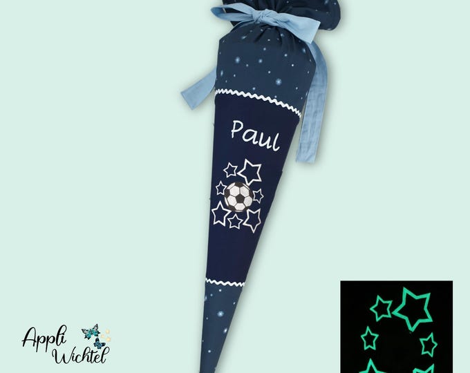 Schultüte Fussball (Sterne leuchten im Dunkeln) passend zum KoBärnikus Schulranzen