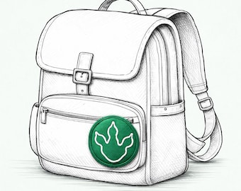 Leuchtender Dino Fussabdruck Klett Patch – Glow in the Dark in Dunkelgrün