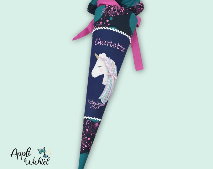 Schultüte mit Einhorn passend zum Korallbär Schulranzen