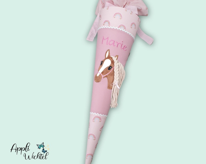 Schultüte Pferd Regenbogen