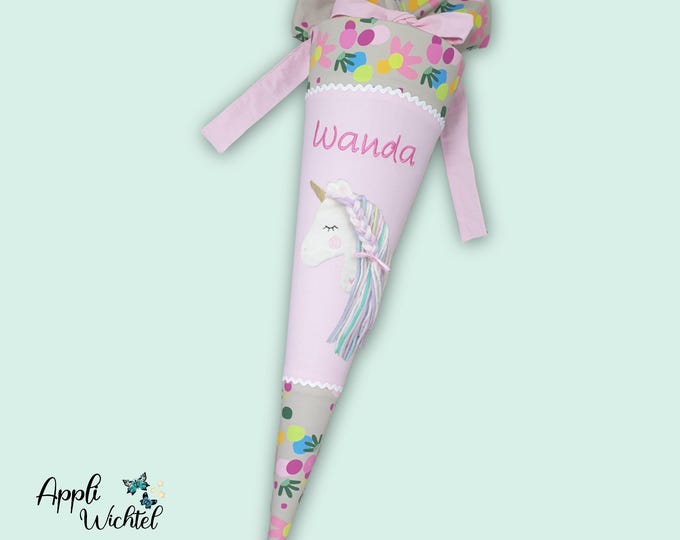 Schultüte Einhorn passend zum Flower Powbär Schulranzen
