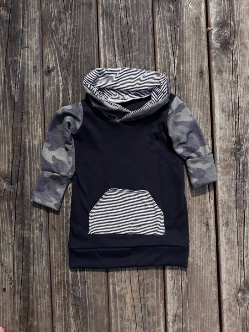 BabyToddlerGirl Camo cowl neck tunic