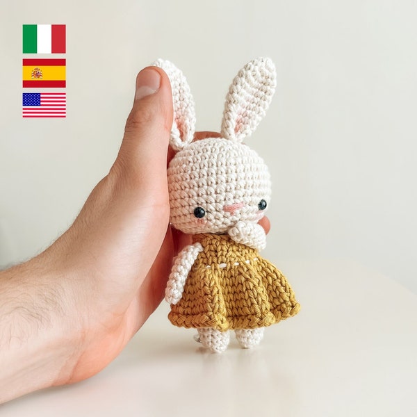 Pack conejos | 5 diseños | Patrón de crochet | EN-SP- IT