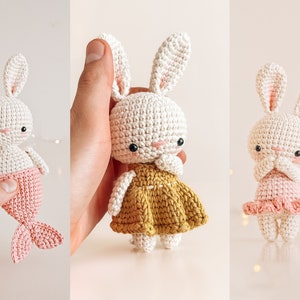 Pack conejos 5 diseños Patrón de crochet EN-SP IT zdjęcie 8