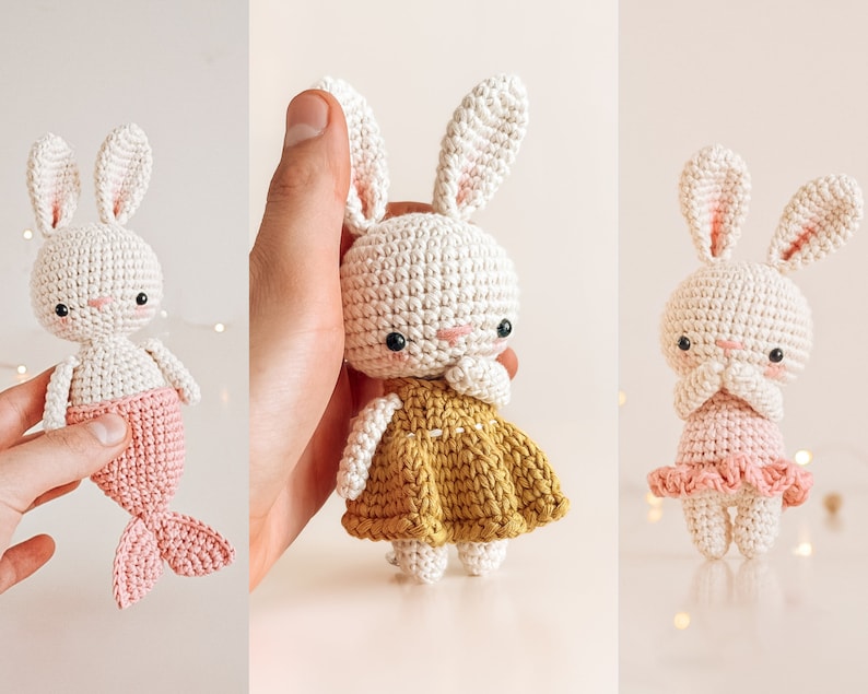 Rabbit pack 5 designs Crochet pattern EN-SP-IT image 8