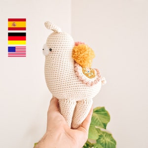 La llama | Patrón de crochet | Es-En-De-It