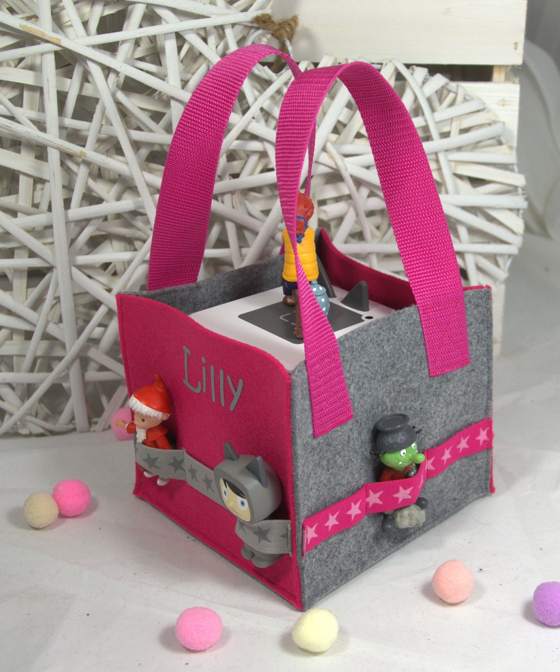 Große Toniebox-Aufbewahrungstasche In Pink – Mit Schutzfolie, Platz Für 68 Tonies, Ladegerät & Kopfhörer, Waschbar & Kratzfest Große Toniebox-Aufbewahrungstasche In Pink – Mit Schutzfolie, Platz Für 68 Tonies, Ladegerät & Kopfhörer, Waschbar & Kratzfest