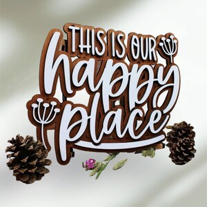 8 X 12 In Metal Tin Sign - Porch Signs Outdoor Wall Decor This Is Our Happy Place Sign Patio Signs Welcome Sign Front Porch Metal Signs Outside Farmhouse Patio Decor