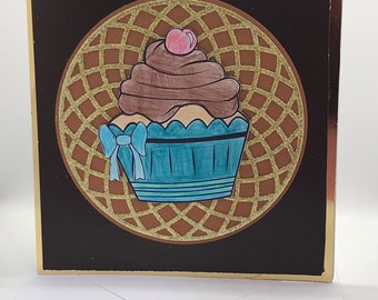 Glitter cupcake card