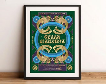 Gerry Cinnamon Metallic Gold concert print - Tour of Ireland 2022