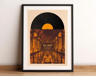 New Order Concert Print - The Long Room, Trinity College Dublin 2019