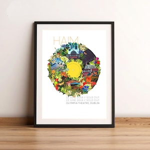 Haim Konzert Poster - Wüstenblumen in Dublin, Olympia Theater Juni 2018