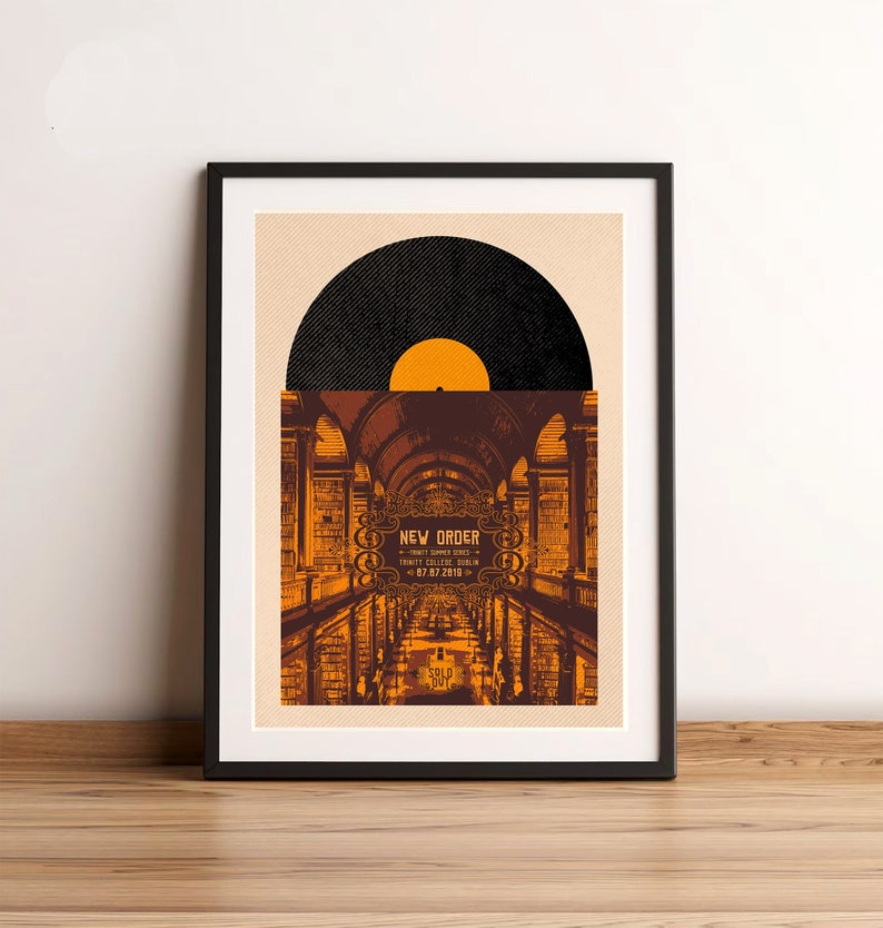 New Order Concert Print The Long Room, Trinity College Dublin 2019 image 1