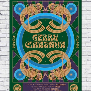 Gerry Cinnamon Metallic Gold concert print Tour of Ireland 2022 image 5