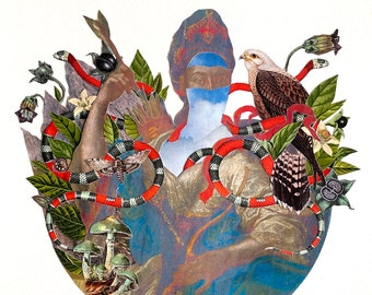 DIANA - One of a kind handmade collage