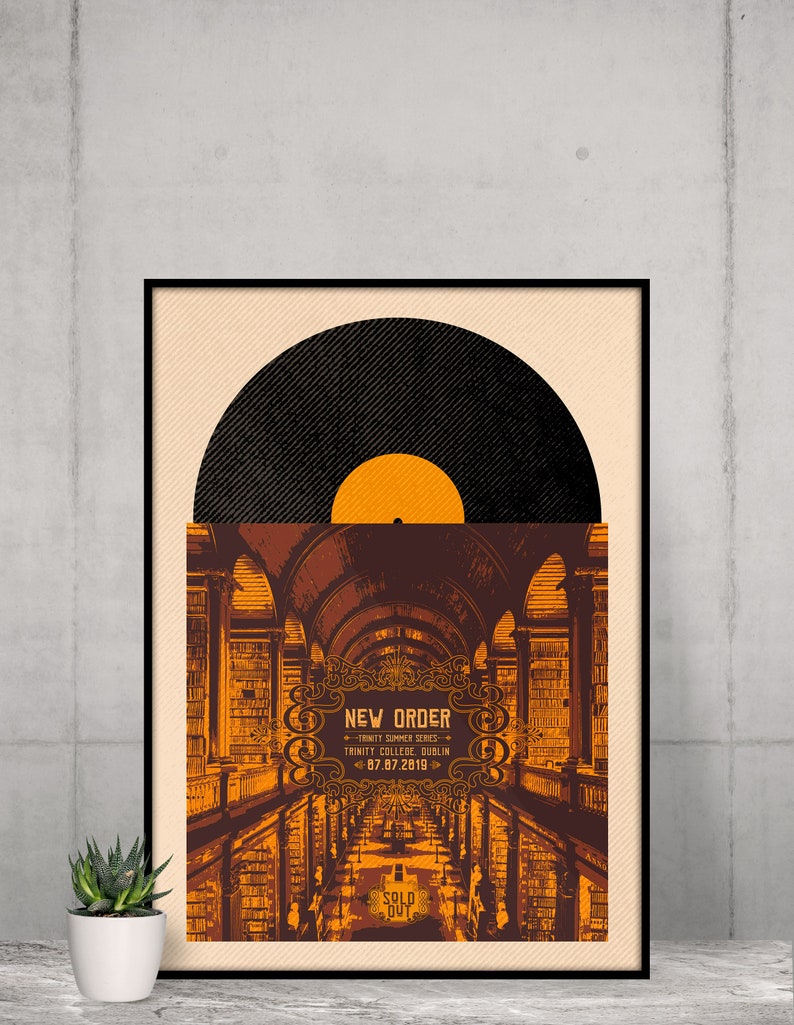 New Order Concert Print The Long Room, Trinity College Dublin 2019 image 4