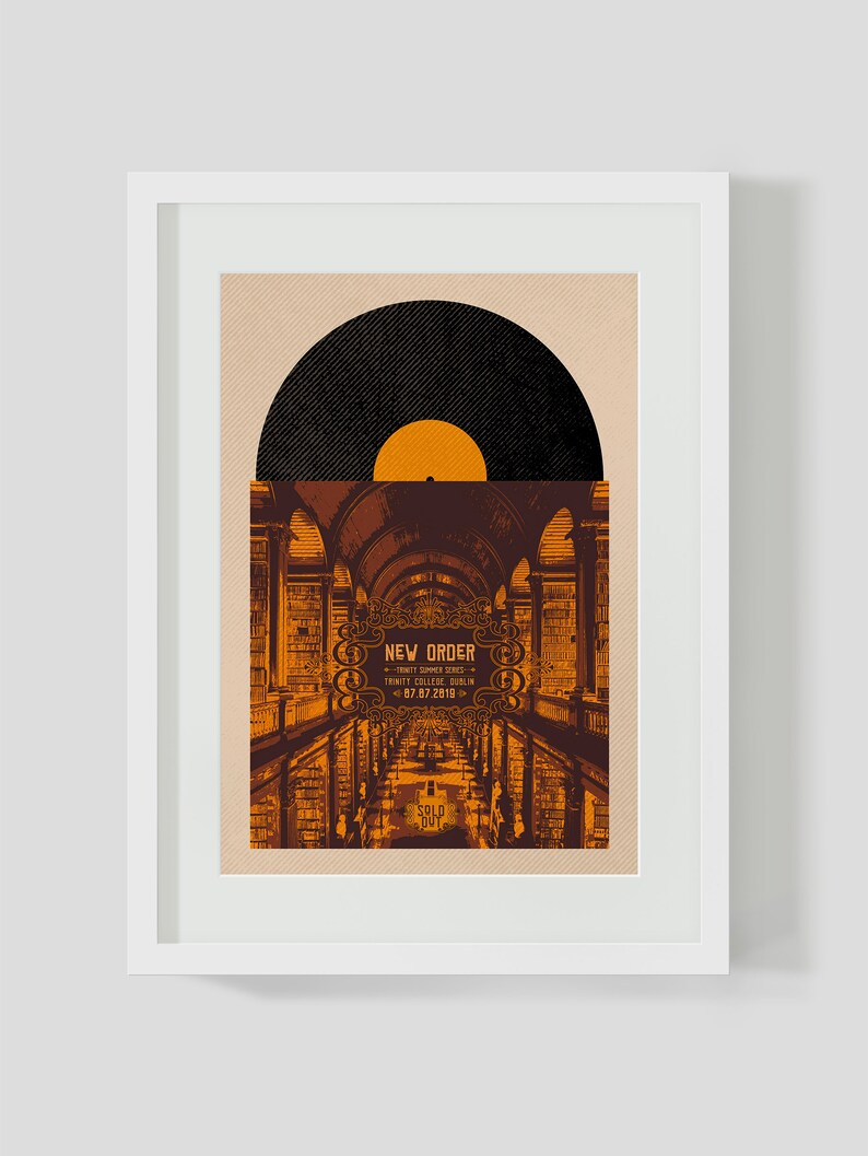 New Order Concert Print The Long Room, Trinity College Dublin 2019 image 3