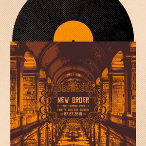 New Order Concert Print The Long Room, Trinity College Dublin 2019 image 2