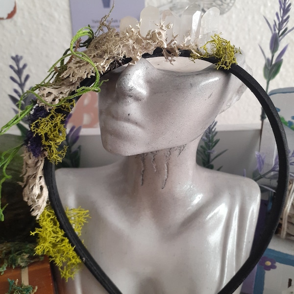 Moss and Crystal Headband