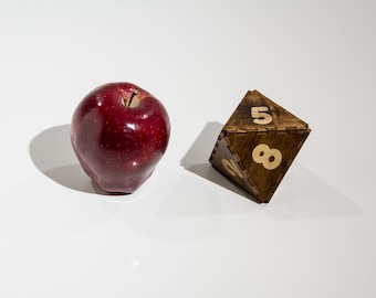 Classic JUMBO Wood D8 Dice for RPGs