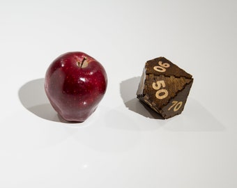 Classic JUMBO Wood D10 Percentile Dice (Double Digit) for RPGs