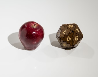 Classic JUMBO Wood D20 Dice for RPGs