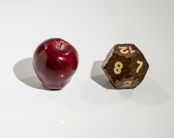 Classic JUMBO Wood D12 Dice for RPGs