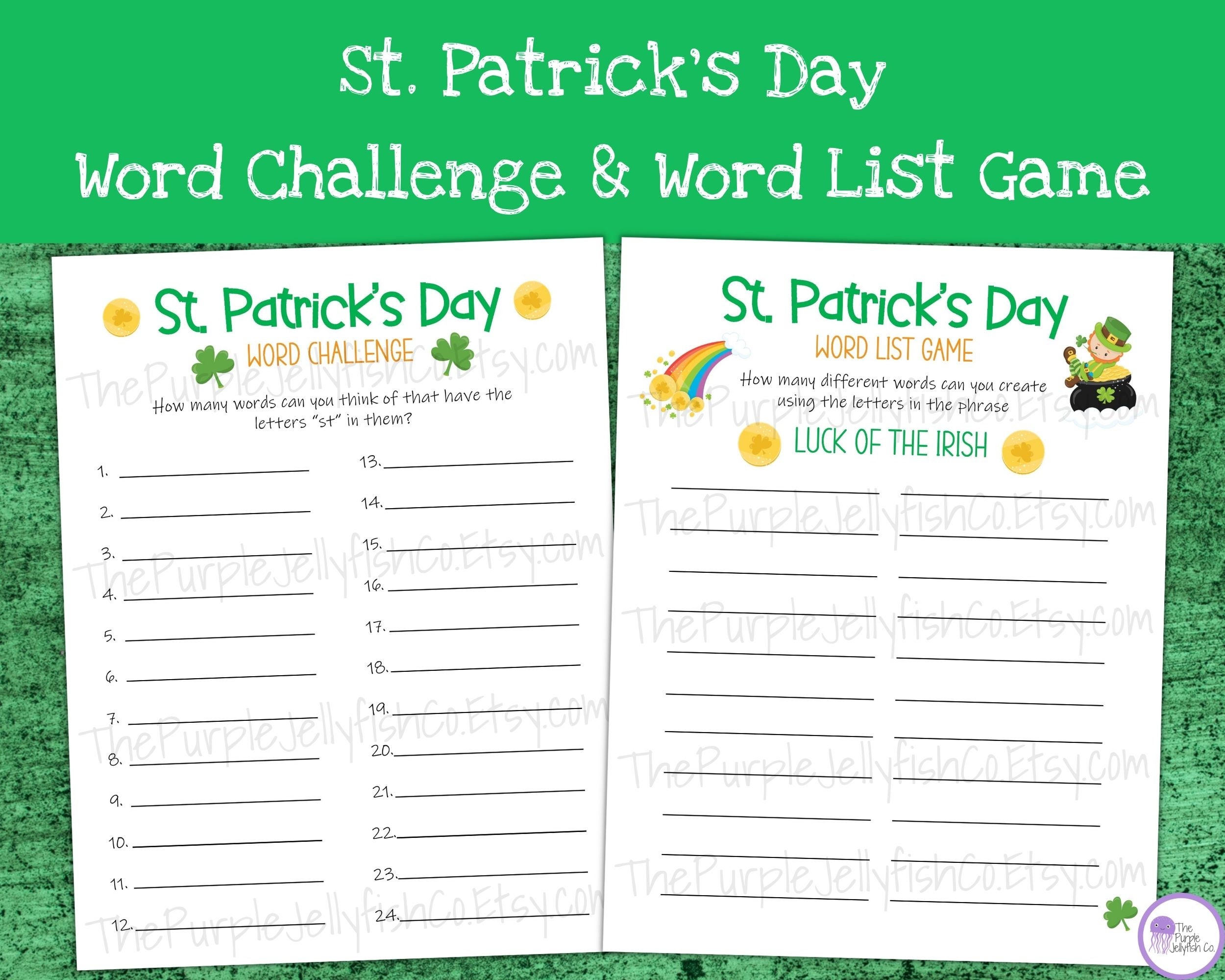 st paddys day party games for seniors