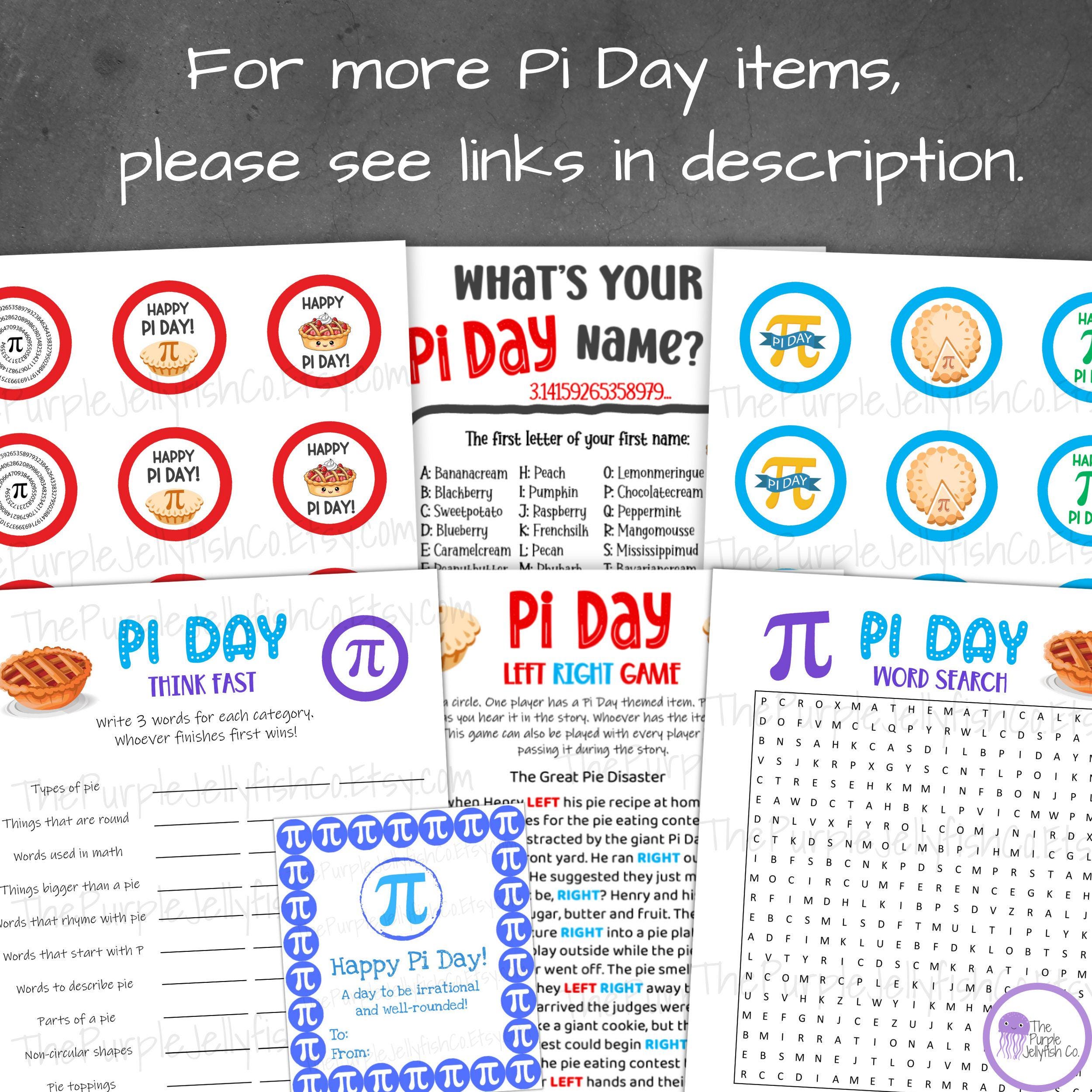 Pi Day Trivia Game Printable, Pi Day Party Idea, Trivia Questions Quiz ...